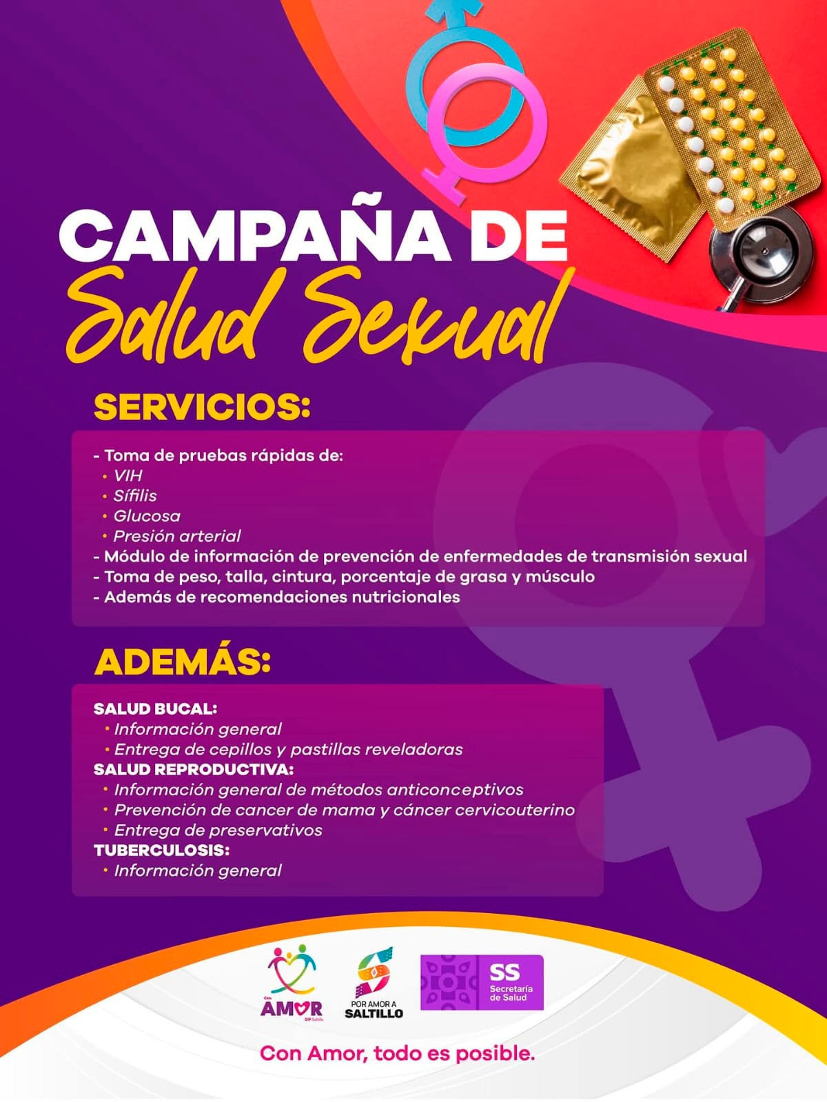 Habrá jornada de salud sexual en la Ruta Recreativa