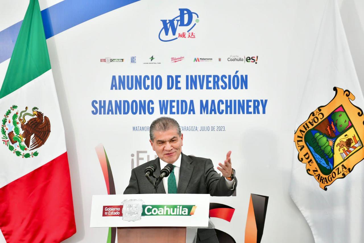 Recibe Coahuila a Shandong Weida Machinery