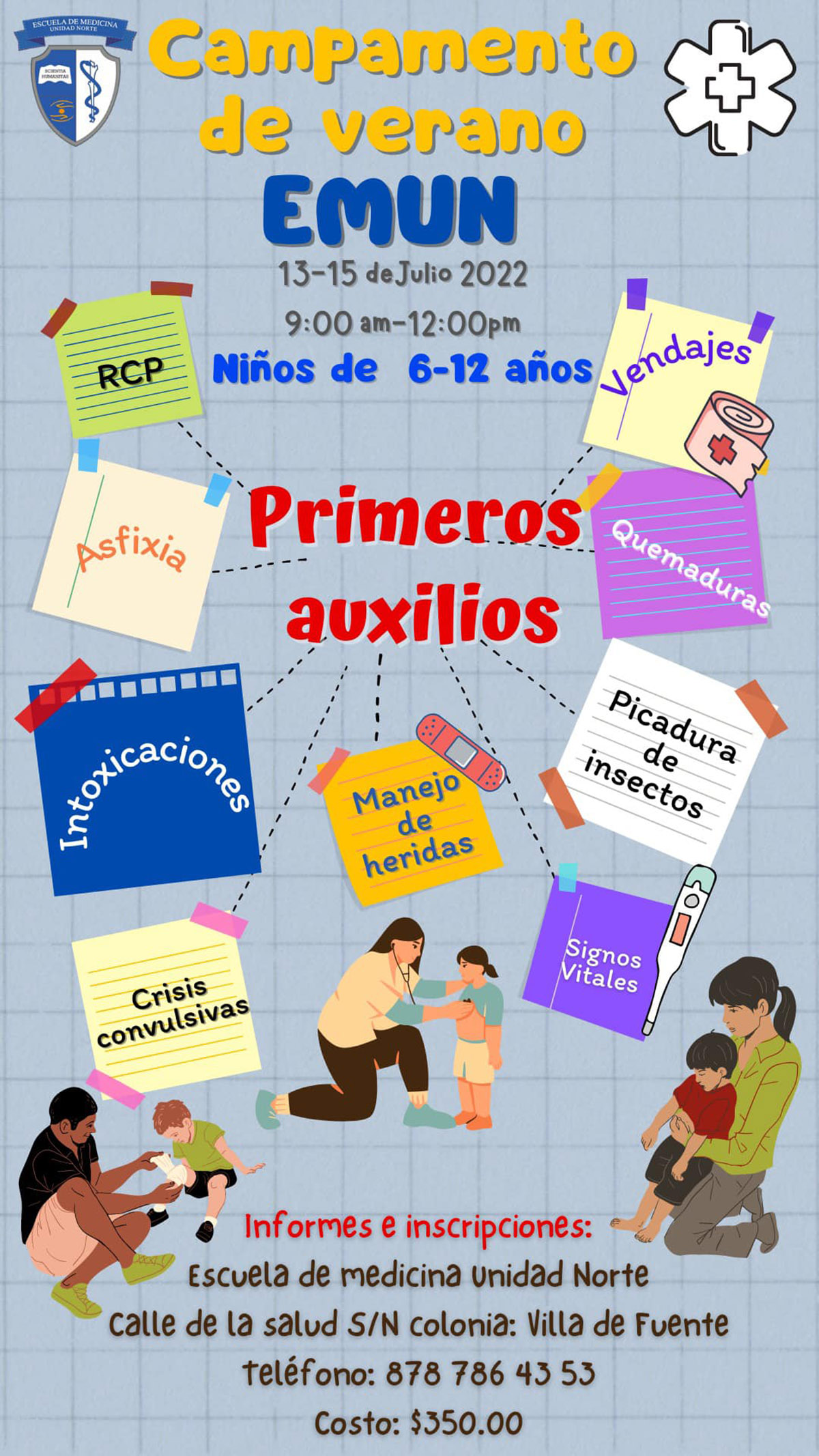 Ofrecerán a niños curso de primeros auxilios en verano