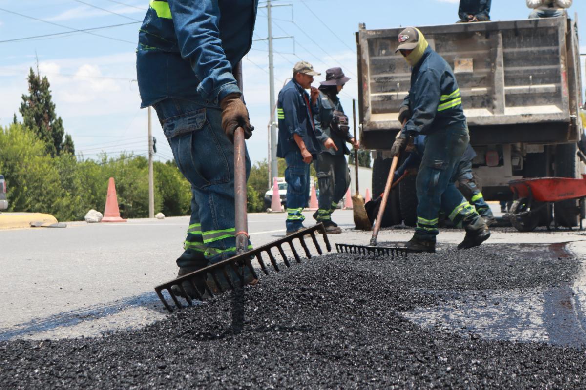 Siguen acciones de bacheo en Saltillo