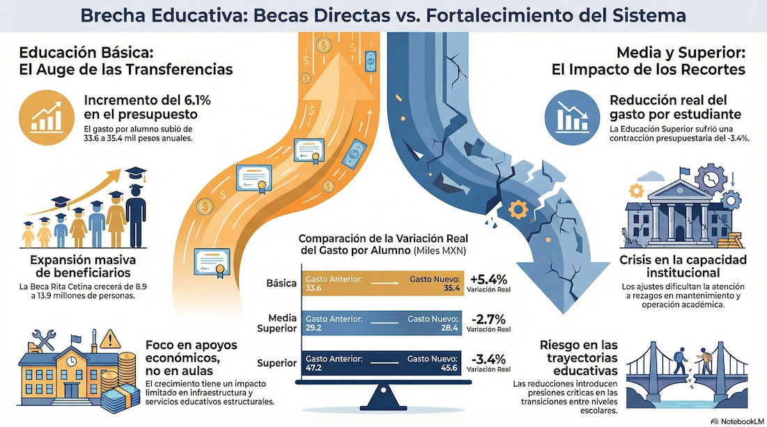 Crecimiento en becas clientelares, deteriora capacidades del sistema educativo