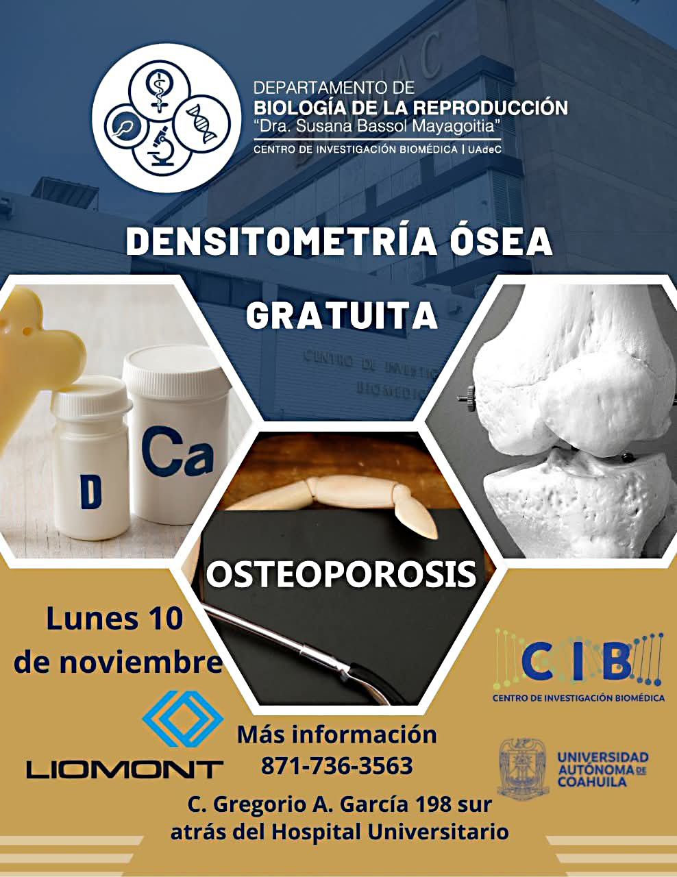 Ofrecerá UAdeC Jornada de Densitometrías Óseas gratuitas 