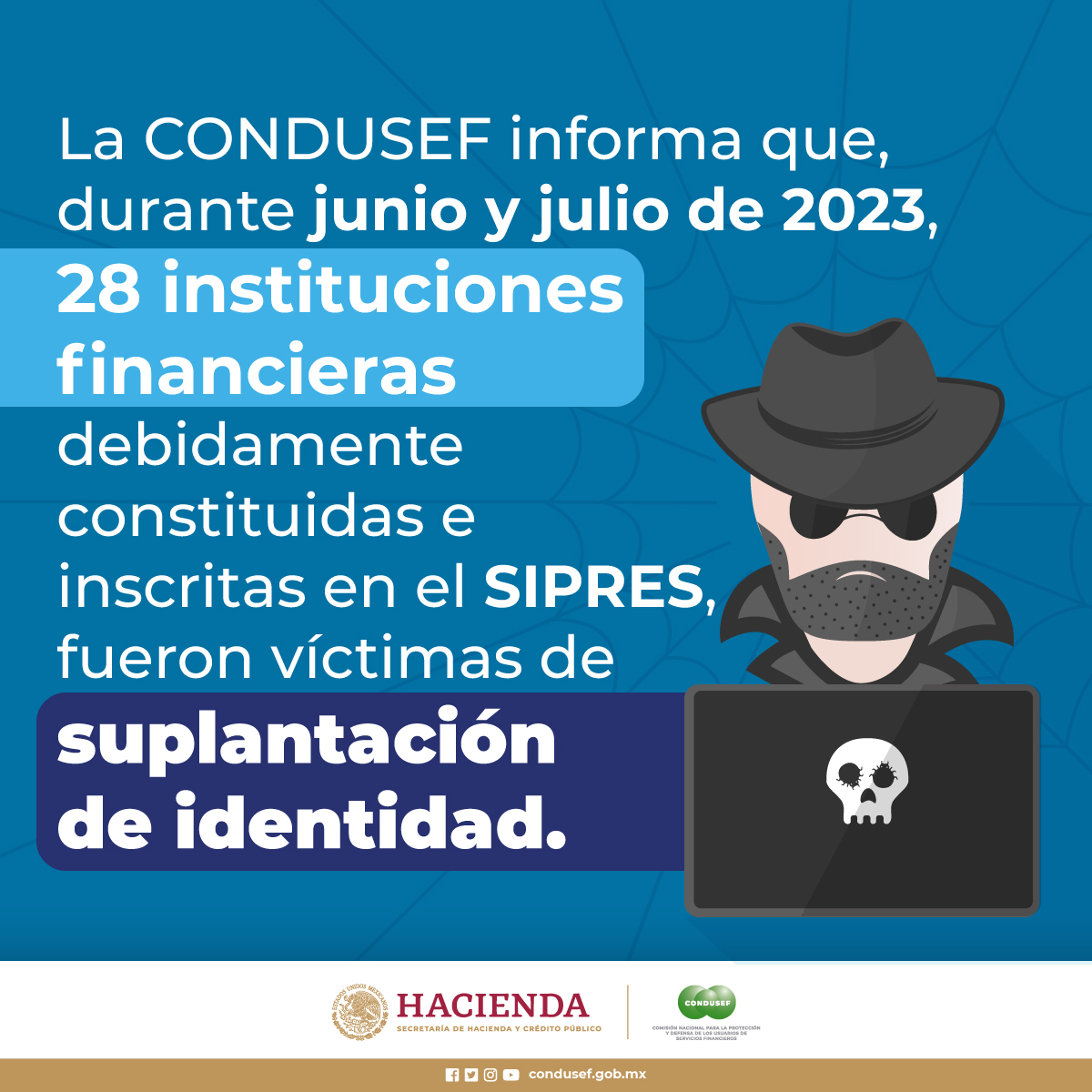 Detecta CONDUSEF 28 instituciones financieras víctimas de suplantación de identidad 