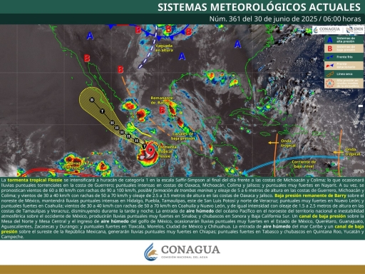 Se pronostican lluvias y vientos fuertes