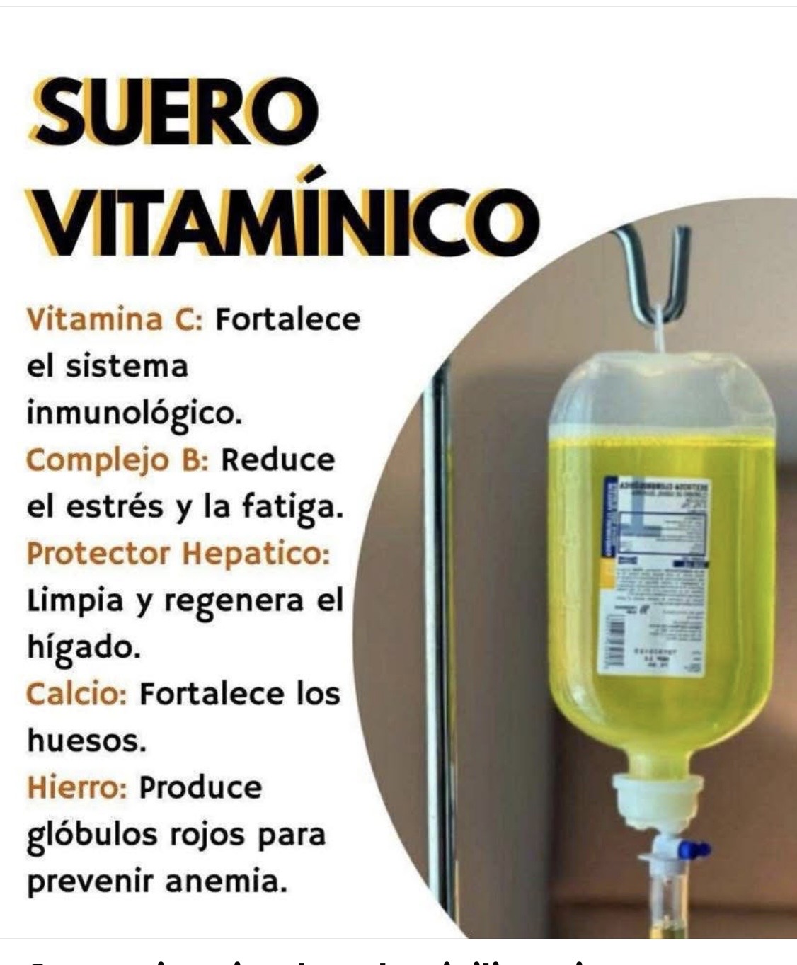 Alertan sobre alto riesgo de suero vitaminado 