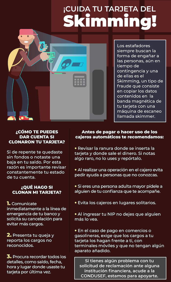 Recomendaciones de CONDUSEF a usuarios de cajeros y tarejtas.