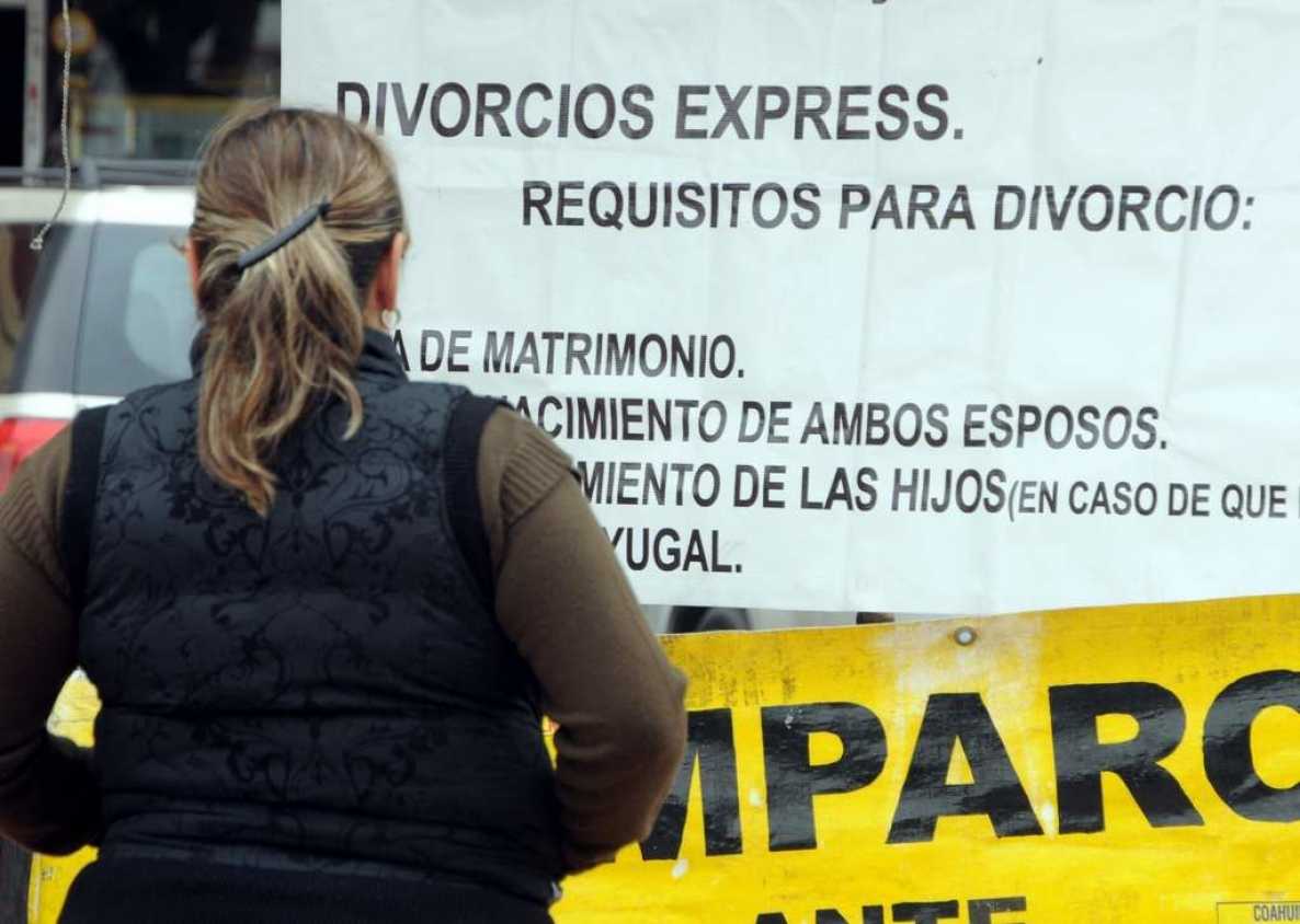 Coahuila en el top 3 de más divorcios del país