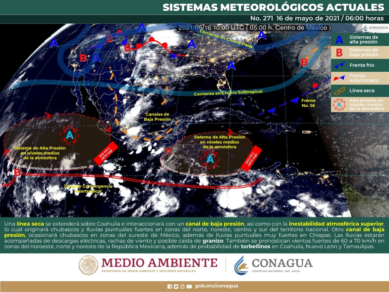 Monitorean lluvia y granizo en la Carbonífera y Norte