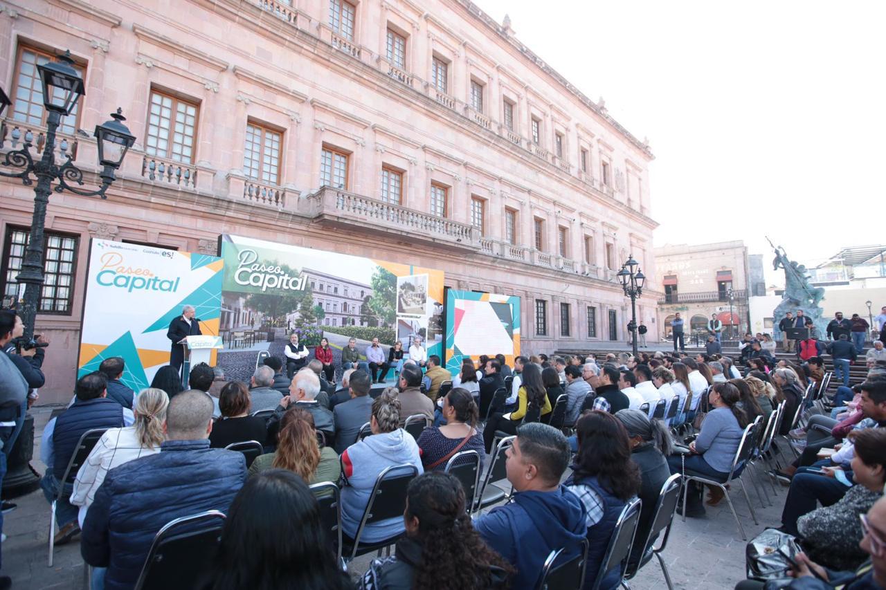 Anuncian ‘Paseo Capital’ peatonal para el Centro Histórico de Saltillo