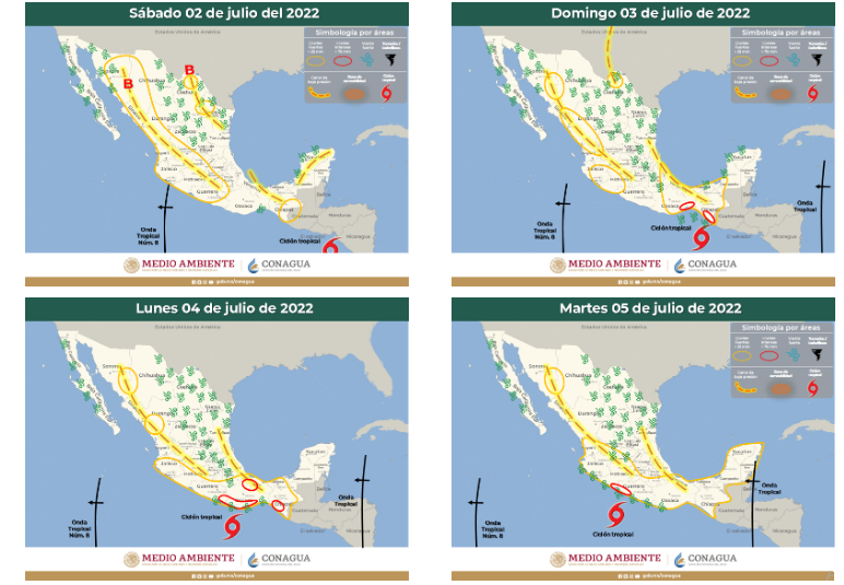 Pronostican chubascos y lluvias en Coahuila este fin de semana