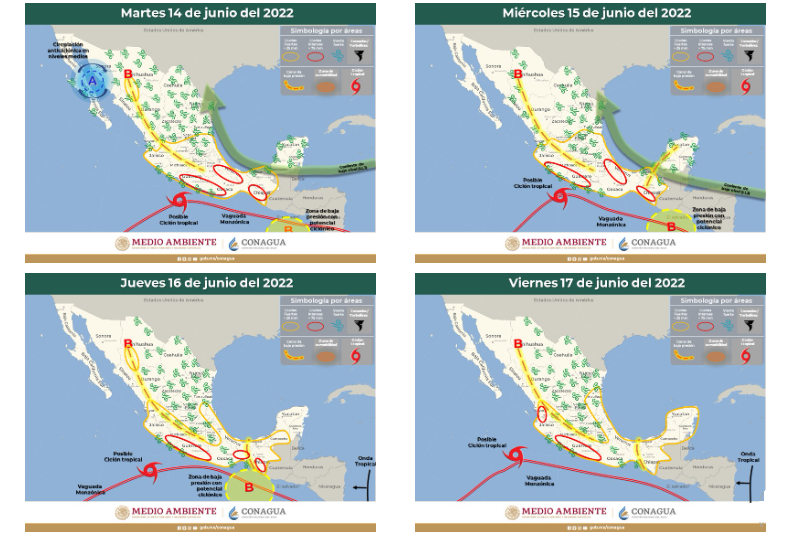 Pronostican tolvaneras y chubascos para el jueves en Coahuila