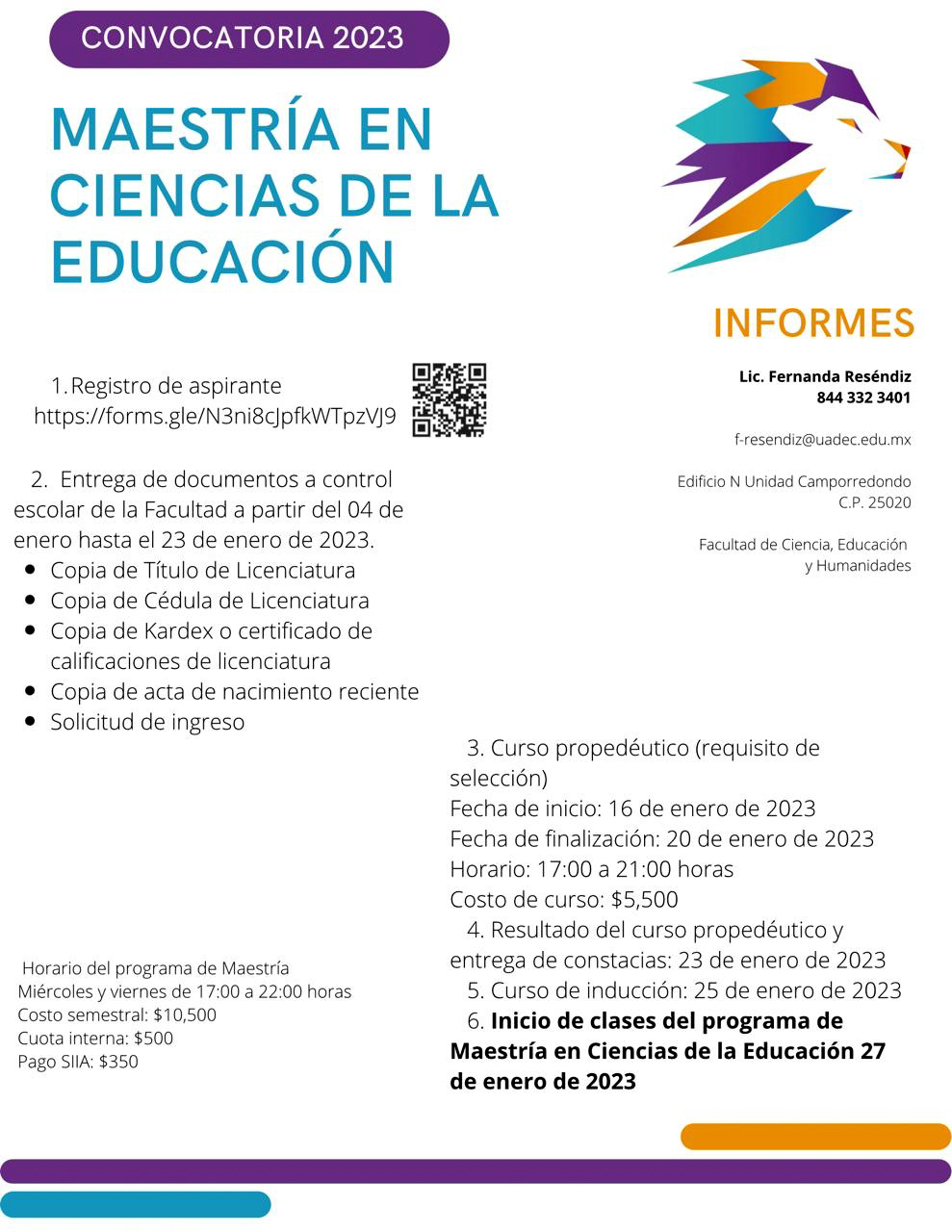 Abre UAdeC convocatoria para posgrados en Educación