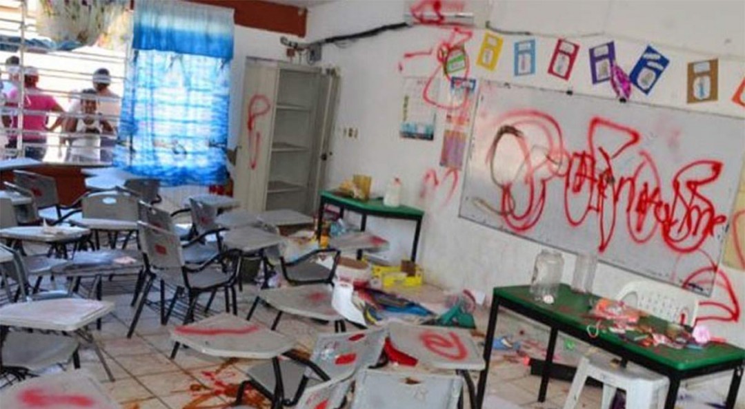 Costará 120 mdp vandalismo en 60 escuelas tras la pandemia
